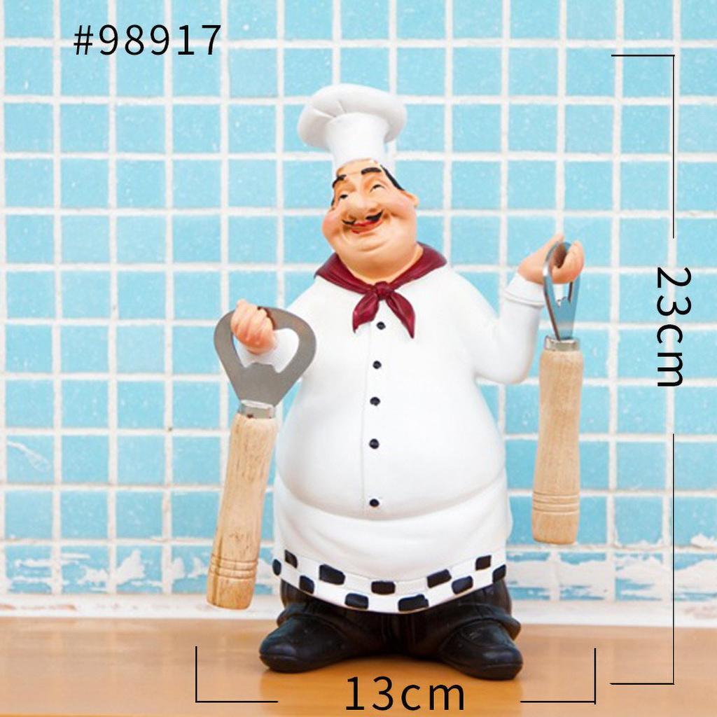 Американский шеф-повар Функциональное украшение Смола Ресторан Бар Кофейня Открывалка для бутылок Банка для приправ Инструмент Стойка для хранения