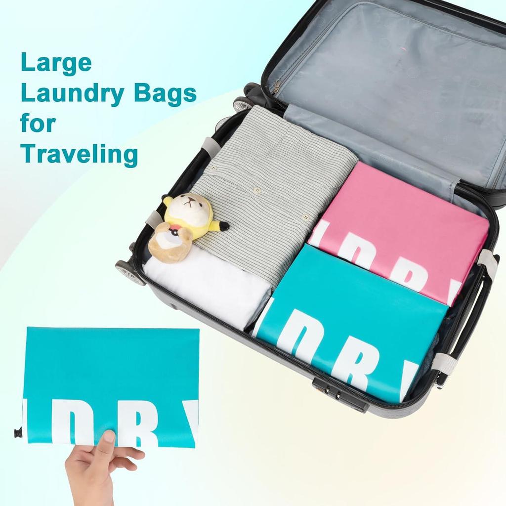 Laundry Bag,2 Pack Travel Laundry Bags for Dirty Clothes,Large Laundry Bags for Traveling,Dirty Clothes Travel Bag, 24" x 36"