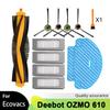 Replacement For Ecovacs Deebot OZMO 610 Robot Vacuum Cleaner Parts Accessories Main Roller Side Brush Hepa Filter Mop Cloth