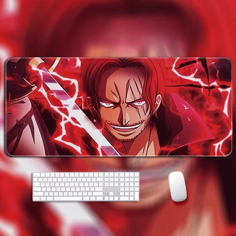 Цельный кожаный коврик для мыши  Большой Маленький Офисный Игровой Коврик для Клавиатуры Настольный Коврик Браслет из Щетины  Монки Д. Луффи  Ророноа Зоро  Декоративный настольный коврик