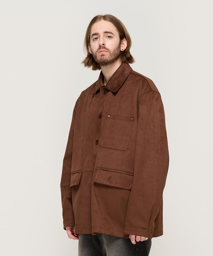 Cargobros Suede Semi-Half Jacket (Brown)