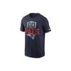 Local Essential NFL New England Patriots Logo Print Crew Neck Training T-Shirt Men T-Shirts Navy-Blue N19941S8K-050