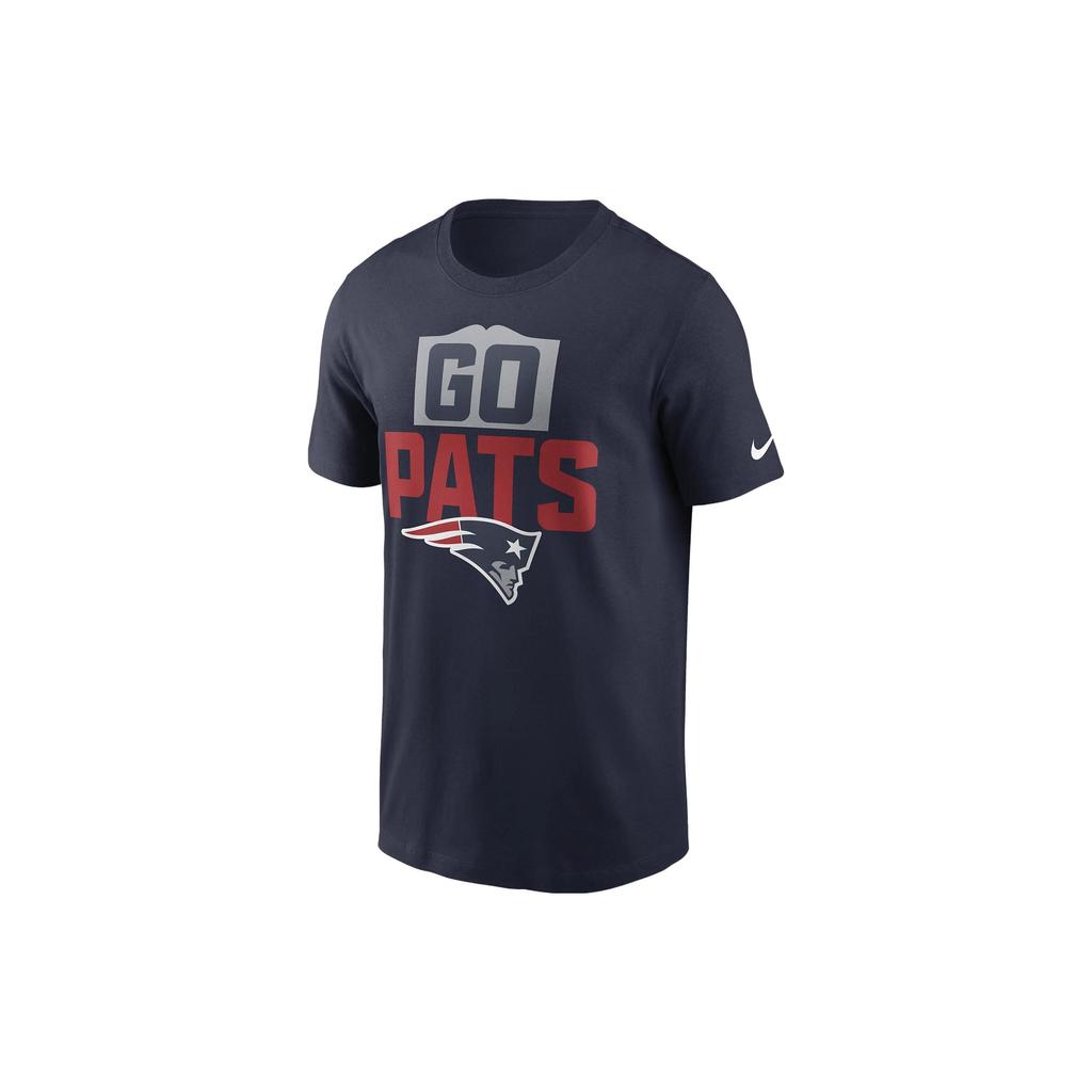 Nike Local Essential NFL New England Patriots Logo Print Crew Neck Training T-Shirt Men T-Shirts Navy-Blue N19941S8K-050