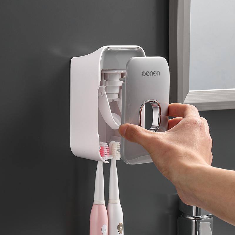 Автоматический дозатор зубной пасты, держатель для зубных щеток, настенное крепление, стеллаж для хранения зубных щеток, соковыжималка для зубной пасты