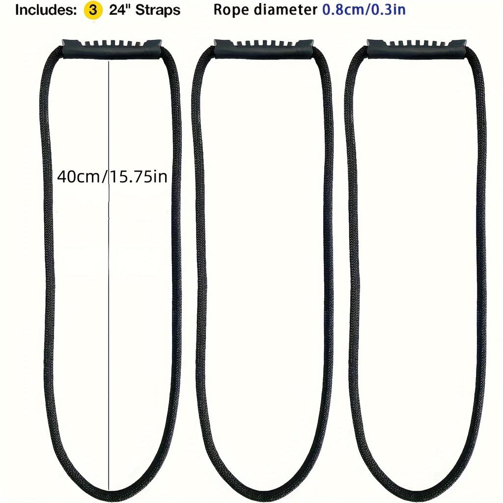 40cm/15.75inch Nylon Cable & Hose Organizer with Handle - Space-Saving, Durable Wall Mount for Garages, Homes, Boats, and RVs - Easy Installation