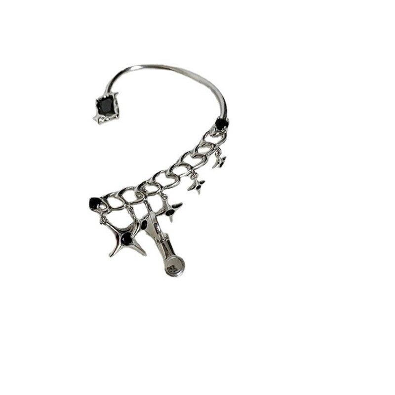 1 Pc Personality Charming Star Metallic Rhinestones Ear Cuff New Statement Chic Designer Brincos Jewelry Wholesale