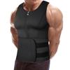 Мужской жилет на молнии для сауны, неопреновый корсет, жилет для тренировки талии, формирователь тела, майки для тренировок, компрессионная рубашка