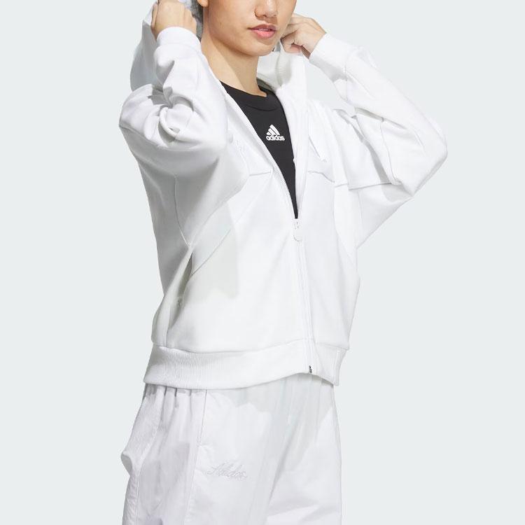 Adidas Rco Logo Спортивная повседневная куртка с капюшоном Женские куртки Белый IP7095