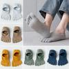Men's Invisible Breathable Toe Socks Cotton Split-Toed Five-Finger Boat Socks Summer Non-Slip