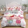 Cartoon Lovely Pig Comfortable Duvet Quilt Cover Pillowcase Bedding Set Children Bedroom Decoration Home Textile