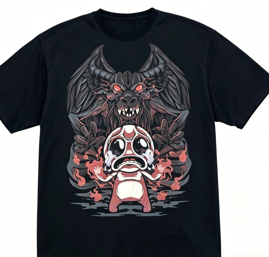The Binding of Isaac Indie Anime Lover T shirt Year round clothing personality Clothes Plus Size Unisex New Model Couples high quality soft