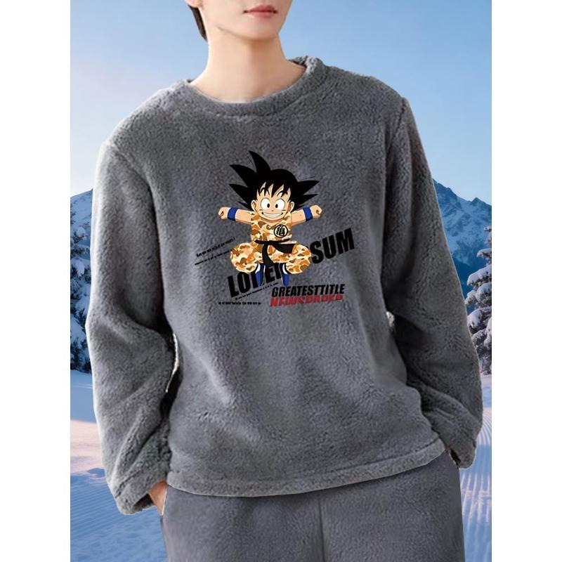Фланелевая рубашка Dragon Ball, эластичные манжеты и удобная, отлично подходит для холодных ночей