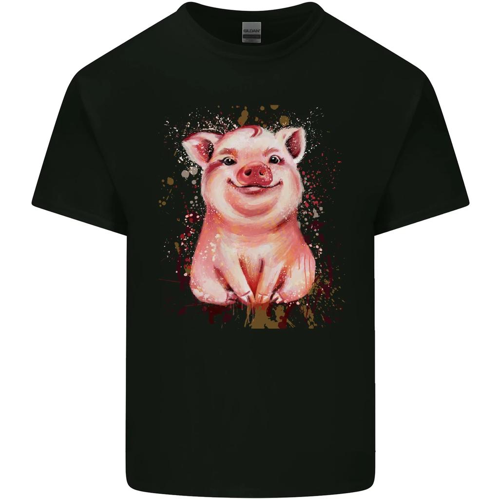 A Watercolour Pig Kids T-Shirt Childrens
