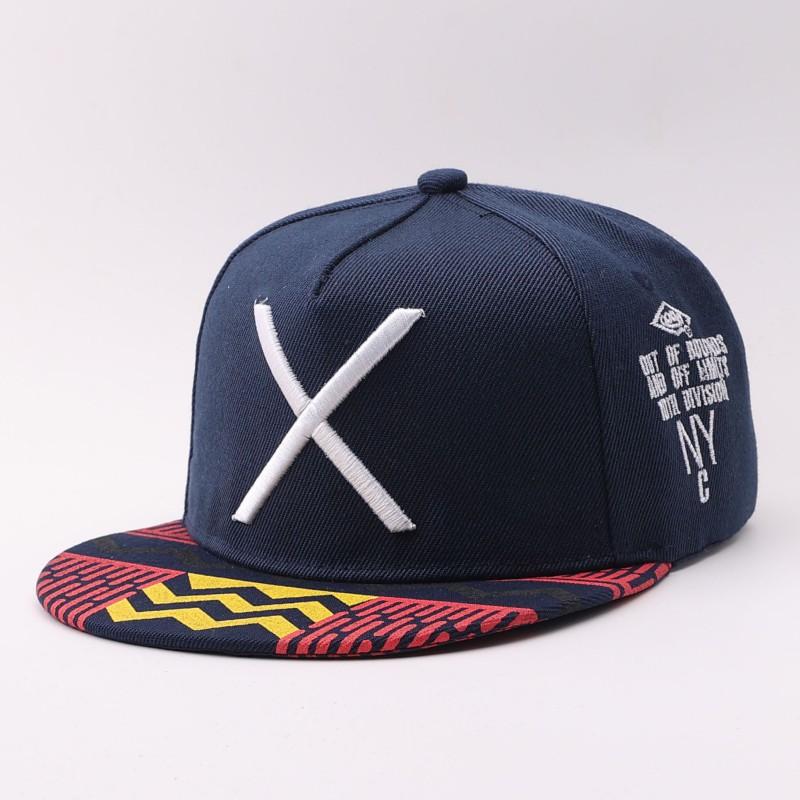 Flat Brim Baseball Cap Hip Hop Style Embroidered Sun Hat Men Women