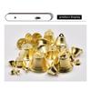 10-50Mm Gold Plated Bells Ornaments Trumpet Mini Jingle Bells Christmas Decor