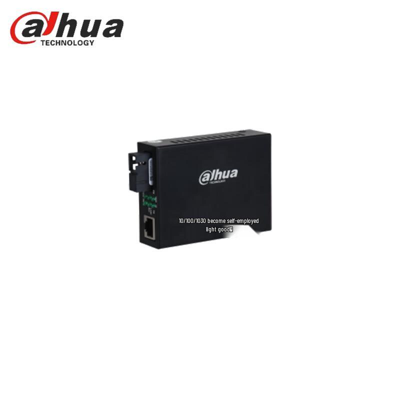 Dahua Gigabit Ethernet to SC Enterprise Fiber Optic Transceiver CN plug (adapter included)