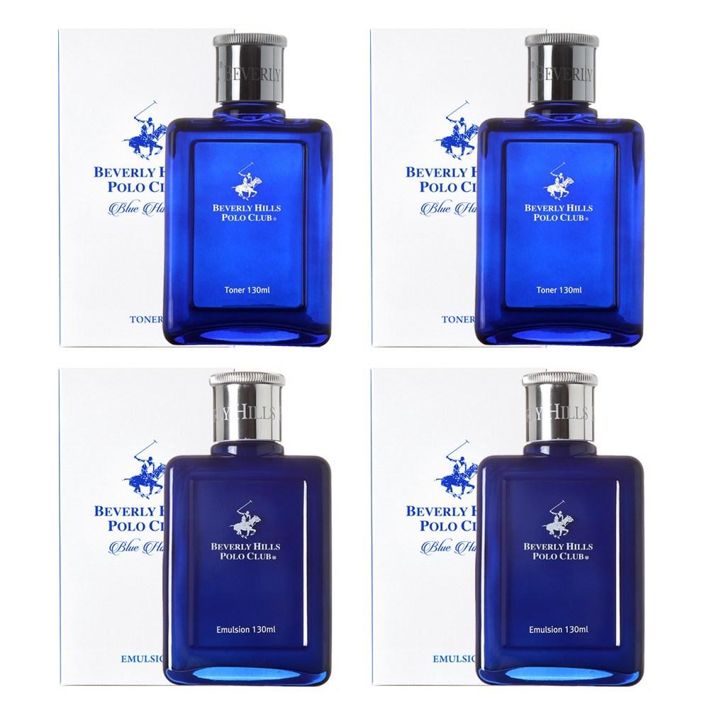 Beverly Hills Polo Club Синий Тоник для Мужчин 2 шт. + Лосьон-Эмульсия 2 шт. Всего 4 шт. в коробке, 130 мл, 4 шт.