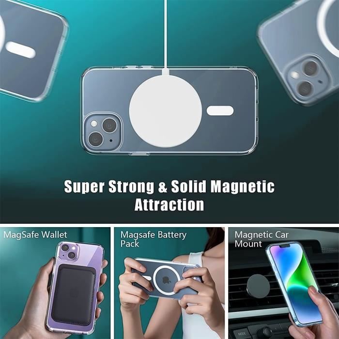 Case for iPhone 14 - BOOLING - Transparent - Silicone - Shockproof Protection - Wireless Charging