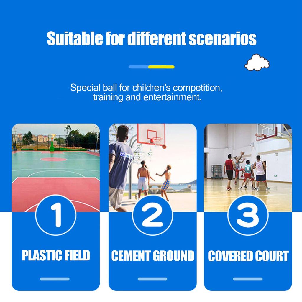 Размер Однотонный Стандартный Подходит для помещений и улицы и 7 5/6/7 Баскетбол, Нескользящий Износостойкий, Использование, Дети, Девочки, Юноши, Взрослые, Желтый,