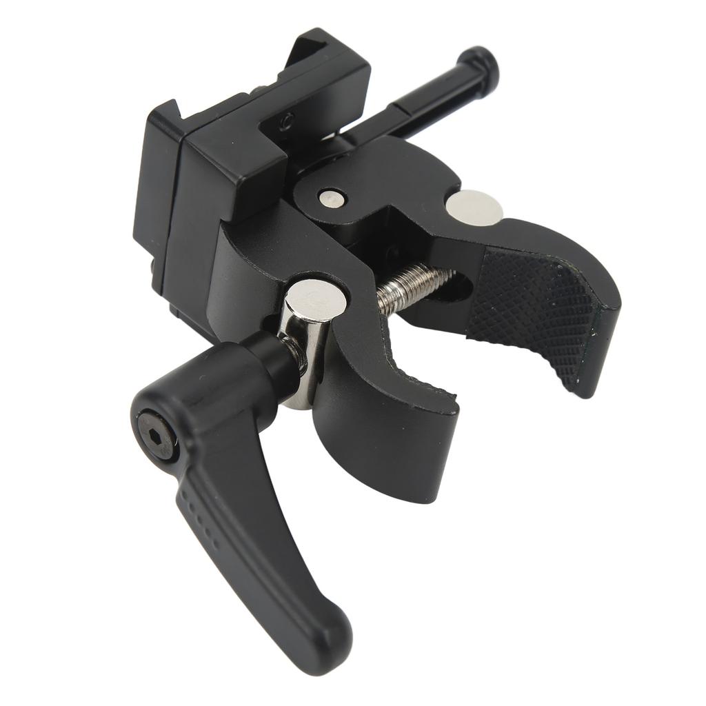 V Lock Battery Adapter with Crab Clamp Aluminum Alloy Mount Accessories for Tripod Light Stand Rod