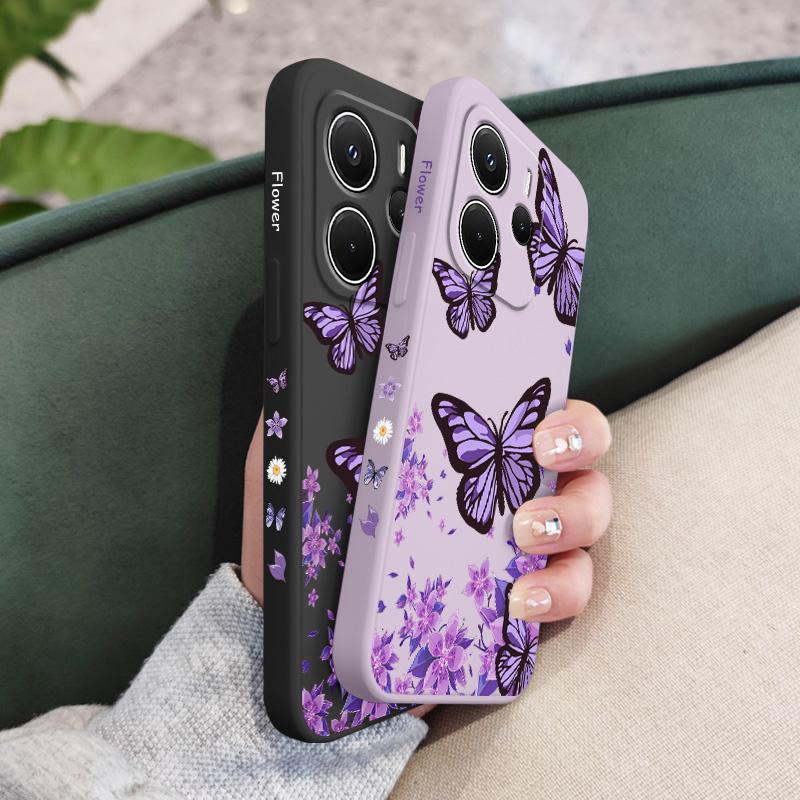 Сказочный чехол-бабочка для телефона Xiaomi Redmi Note 14 13 12 12S 11 11S 10 10S Pro Plus 15 15C 14C 4G 5G Силиконовый чехол