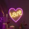 Вывеска «Любовь неонового света», лампы в форме сердца на батарейках или неоновый ночник с питанием от USB для настенного искусства, декора [m2556]