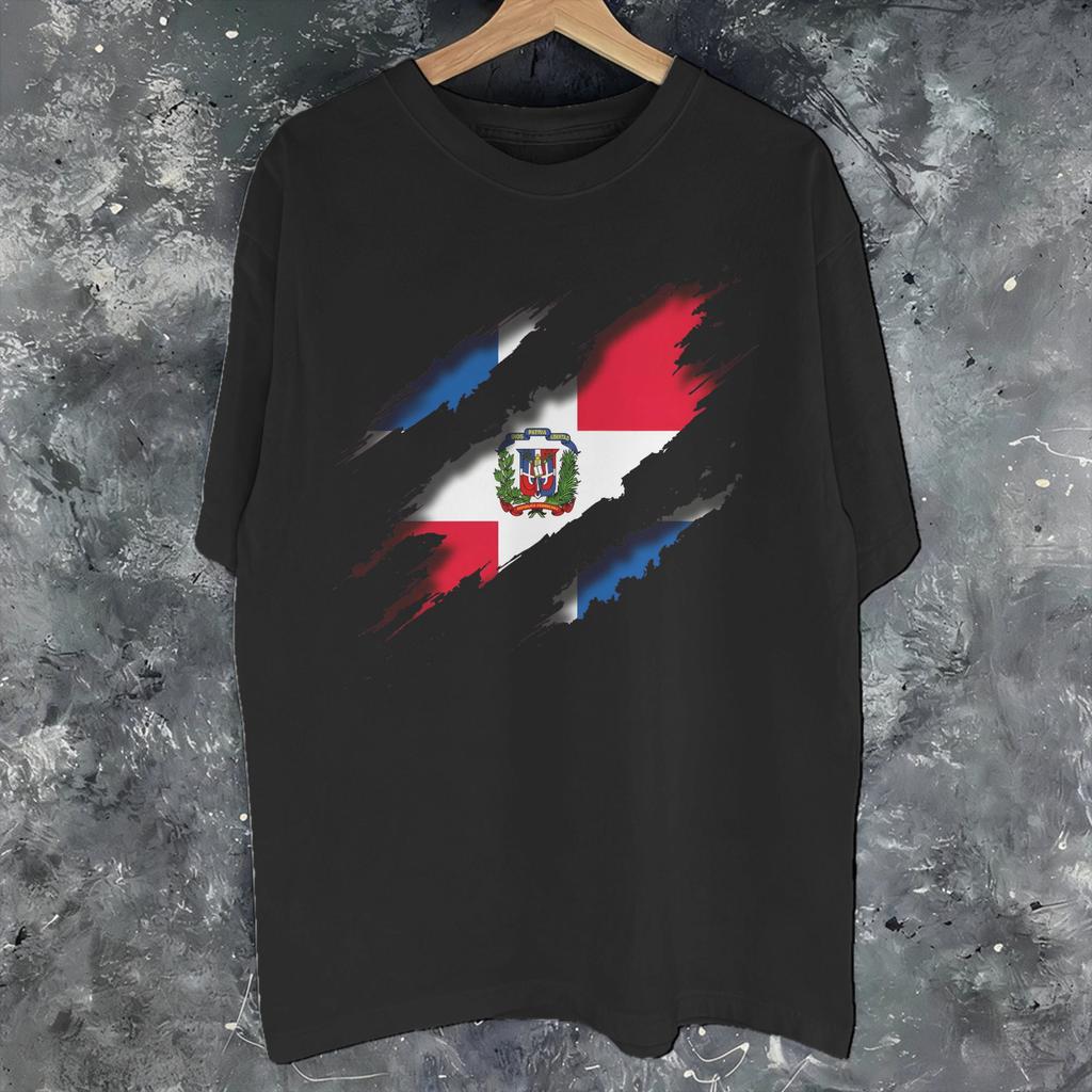 Unisex Women Graphic Print Dominican Republic Tee T Shirt Pure Cotton Tshirts Clothes