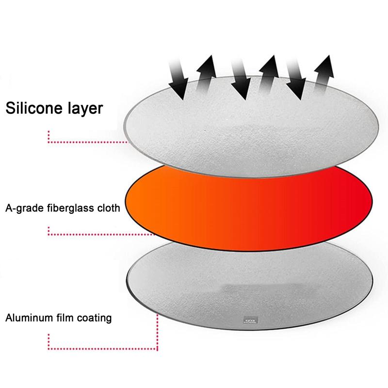36-дюймовый черный круглый многофункциональный огнестойкий коврик для универсального использования на открытом воздухе, утолщенный коврик для костра с подогревом