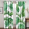 Элегантные тропические шторы с принтом листьев и ушка для домашнего декора, люверсы для оформления окон для спальни, офиса, кухни, окон
