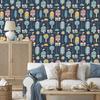 Scandinavian-style town wallpaper for living room and bedroom 50x1000