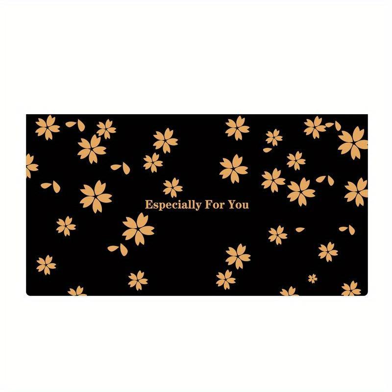 10PCS Black Gold Stamping Valentine's Day Card with White Inside Page Business Thanks Birthday Card Thanks Teacher's Day Card