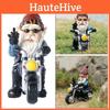 Novelty Gnomes Garden Statues Motorcycle Dwarf Ornaments Outdoor Decor Naughty