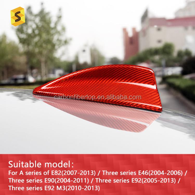 ES Real Dry Carbon Fiber Exterior Accessories Carbon Fiber Car Accessories Shark Fin Antenna for BMW Carbon E82 E46 E90 E92