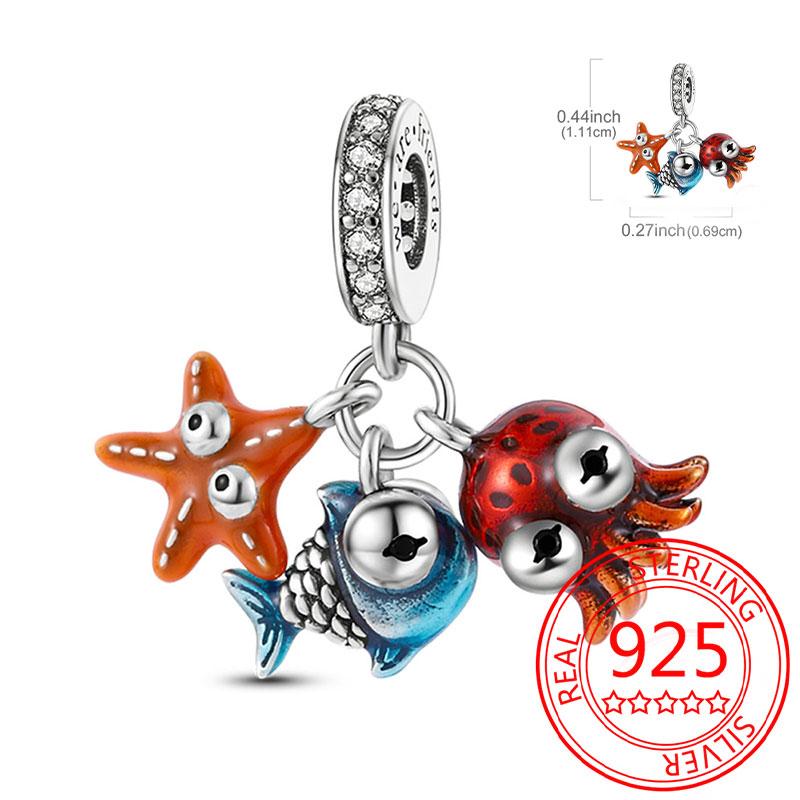 Delicious Food Copper Doughnut Cake Dessert Fruit Fine Wine Bead Pendant Fit Bracelet Necklac Boutique Jewelry Gift