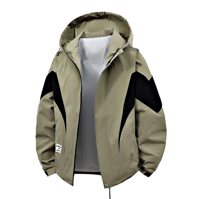 Куртка мужская с капюшоном, свободная, рабочая одежда, горная, для активного отдыха, для полных мужчин, мужская куртка с несколькими карманами, для альпинизма