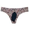 Мужские стринги Qinghe весна-лето с низкой талией, тонкие, дышащие и бесследные, из ледяного шелка, с принтом яиц, трусы с леопардовым принтом
