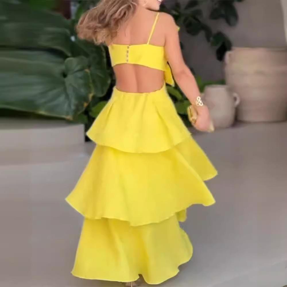 Сексуальное элегантное ажурное вечернее платье с оборками, летнее цветочное облегающее длинное платье, модная шикарная милая пляжная одежда с открытой спиной