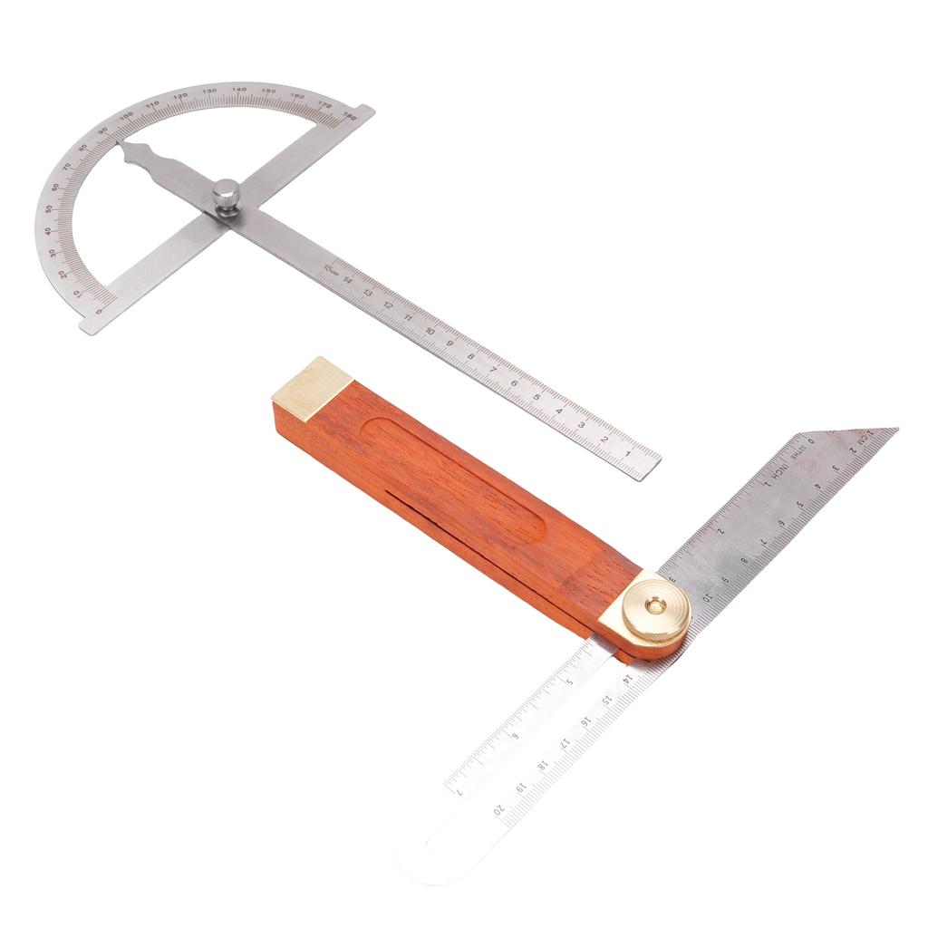 Набор угломеров-транспортиров из нержавеющей стали и латуни для дерева, регулируемый угловой транспортир, линейка T-образный скос