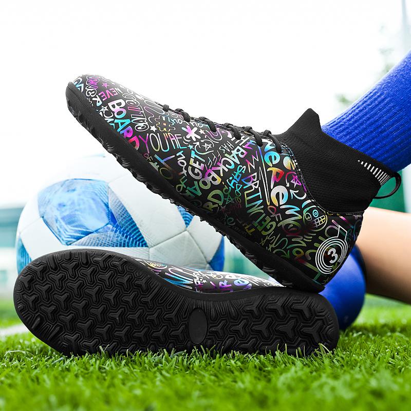 Мужские/женские футбольные бутсы из пяти резиновых материалов с мягкой подошвой и короткой ручкой производства Lammers Кожаные футбольные бутсы Детские футбольные кроссовки