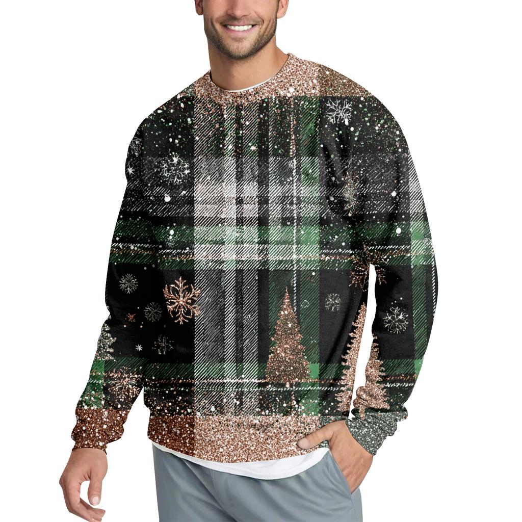 Мужской повседневный модный свитшот с принтом и круглым вырезом