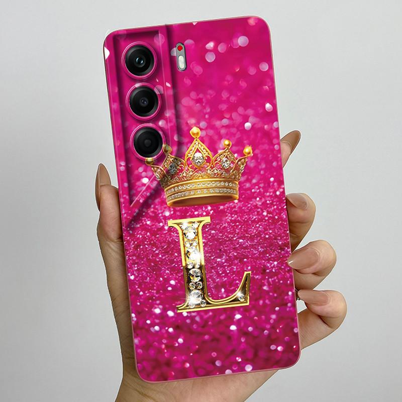 Чехол для Tecno Camon 40 Pro 4G 5G CM6 CM7 Корона Буква Силиконовый Мягкий Чехол для Телефона Для Tecno Camon40 Защита Камеры Задняя Крышка