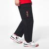Li-Ning Solid Color Printed Logo Straight Casual Pants Men Bottoms Black AKXS385-1