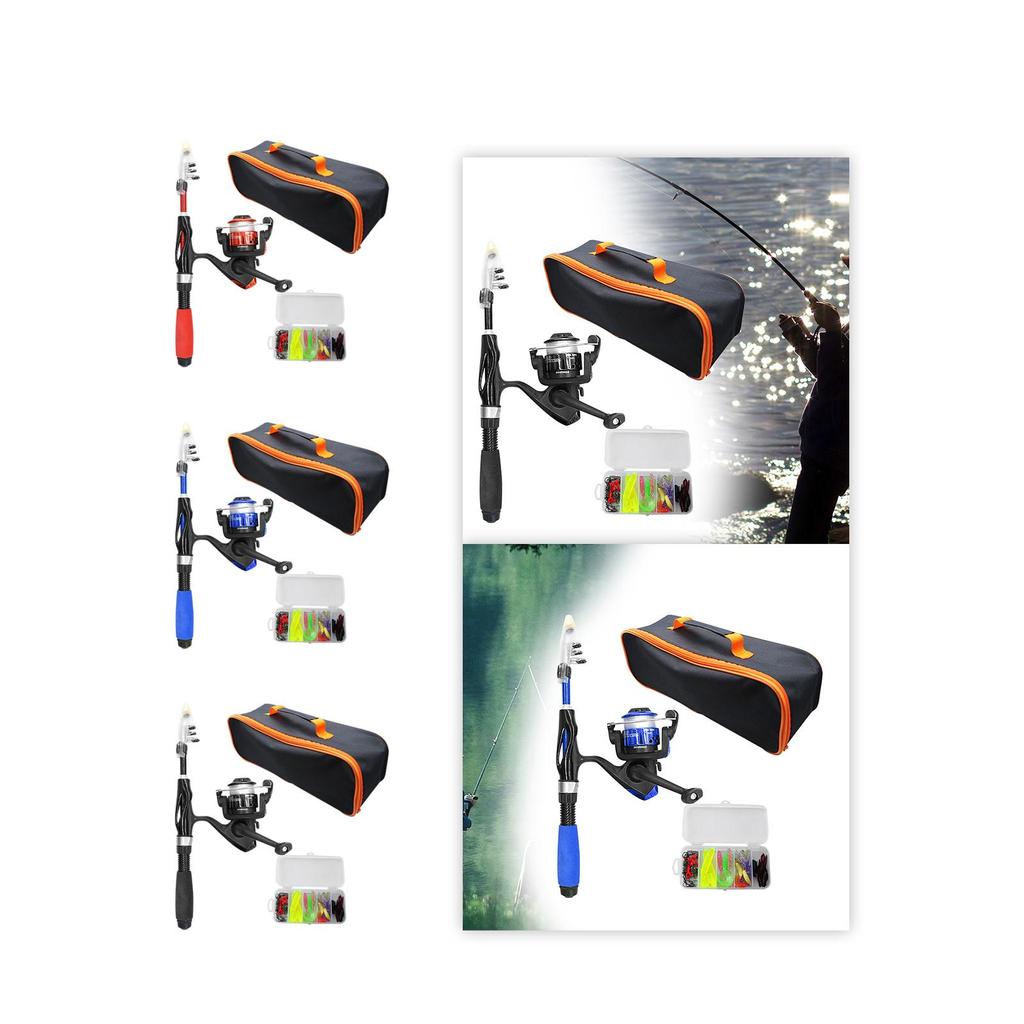 Fishing Pole Children Starter Kits Child Fishing Rod Complete Set with Lures