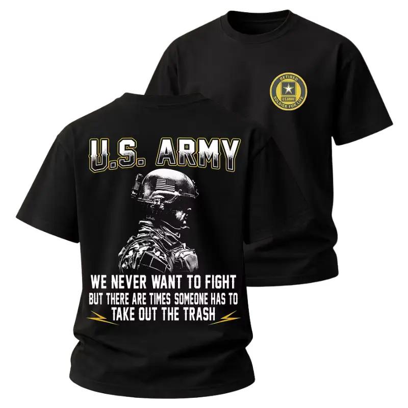 US Army Veteran Graphic T Shirt Military Pride Retired Soldier Patriotic