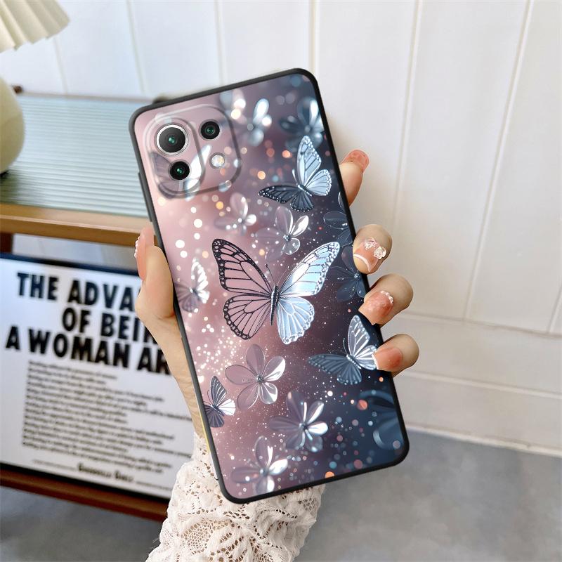Funda Phone Cover Case for Xiaomi Mi 11 10T 13 Lite 14 12 12T Pro 11T 12X 15 Pro Creative Cartoon Butterfly