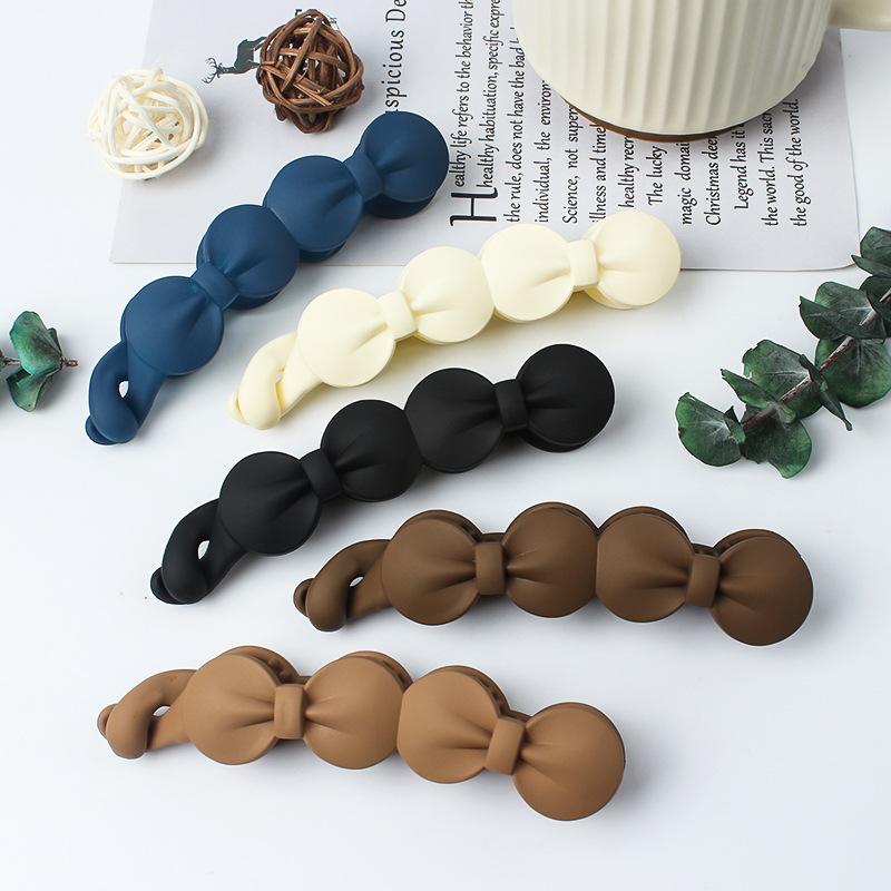 Frosted Banana Ponytail Clip Solid Color Hair Clip Women Hair Styling Clip Accessories Ponytail Barrettes Hair Claws Hairpins