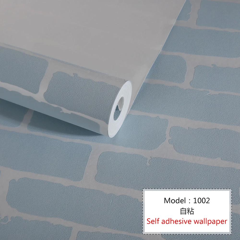 Self Adhesive Wallpaper Cafe Clothing Store Restaurant Brick Pattern Wallpaper 3D Retro Brick Culture Stone Pattern Wallpapers