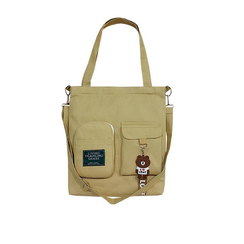 Canvas Bag Personalized Messenger Bag Female Student Campus Handbag Casual Fashion Shoulder Bag