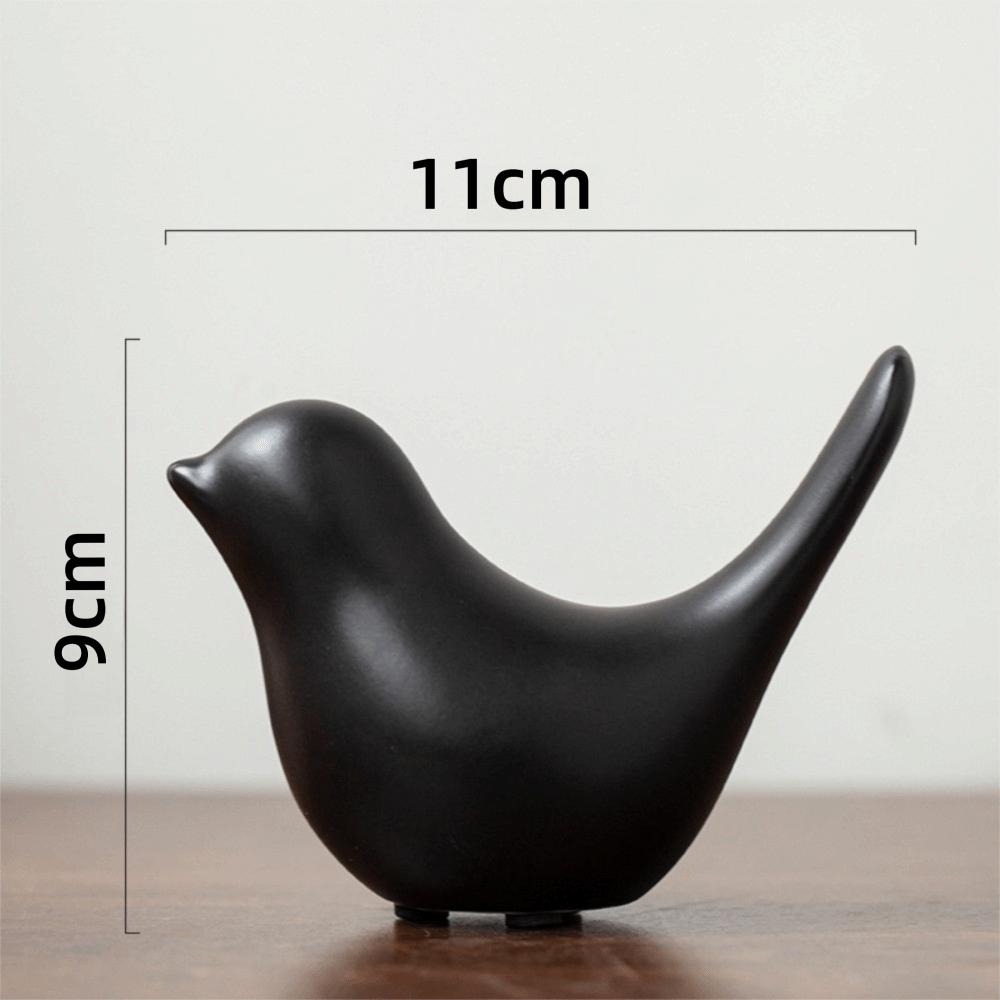 Black White Bird Sculpture Nordic Style Animal Statue Ornaments Bird Ceramic Figurines Home Decor