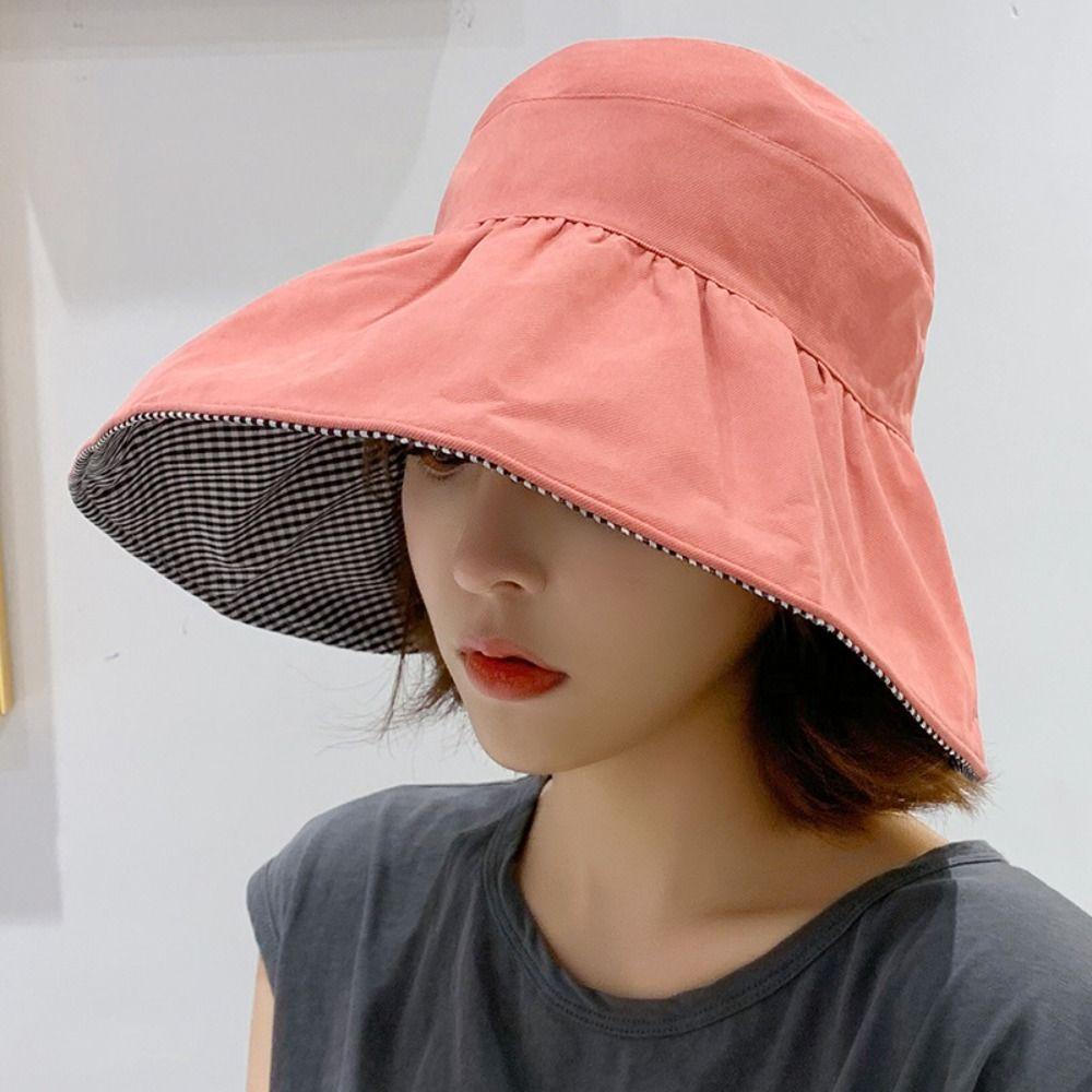 Foldable Sunscreen Hat Cotton Empty Top Cap New Sun Hat